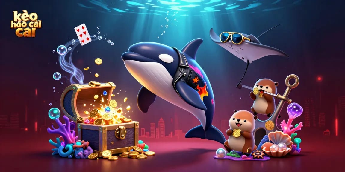 Experience kèo nhà cái excitement with a vibrant underwater casino scene featuring dynamic characters and engaging gameplay elements.