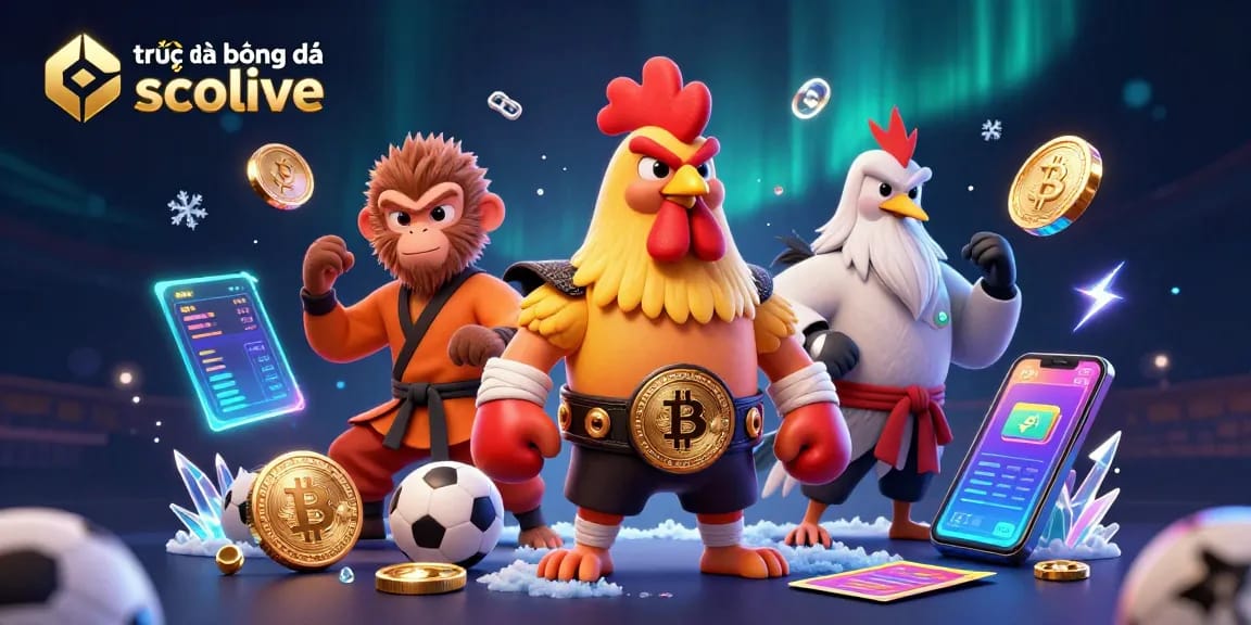 Engage in trực tiếp bóng đá socolive with dynamic sports betting elements in a vivid illustration.