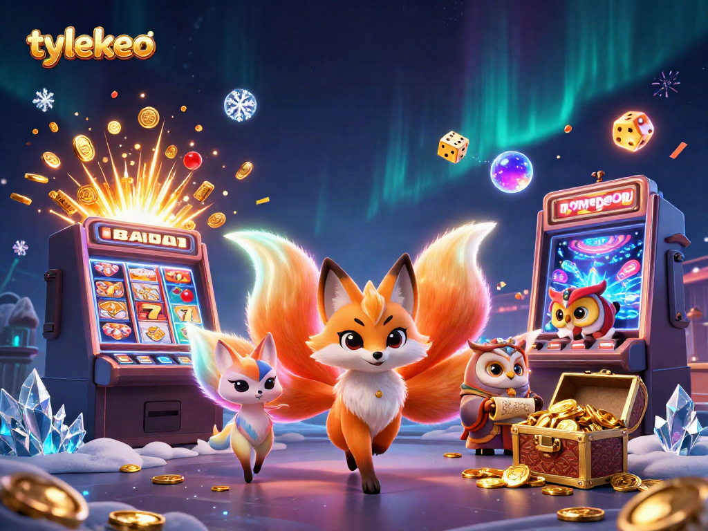 Engage with exciting casino action with tylekeo, highlighted by a nine-tailed fox and dynamic game elements.