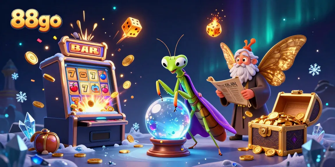 Spin to win with 88go's vibrant slot graphics showing fortune teller and casino excitement.