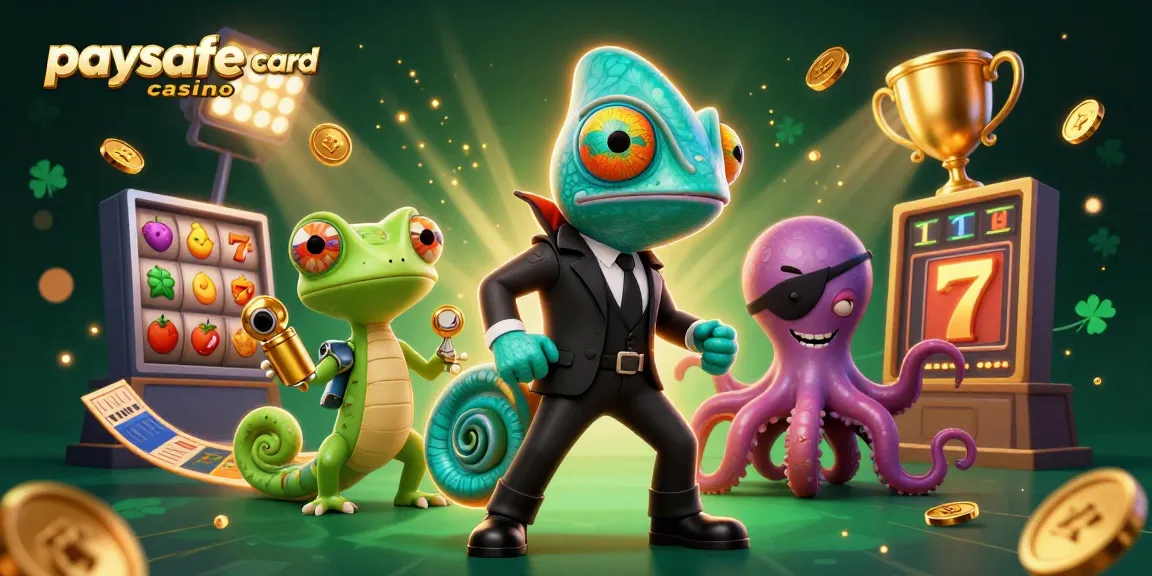 Erleben Sie packendes Gameplay in einem Paysafe-Karten-Casino mit bunten Charakteren und lebhaften Spielelementen.