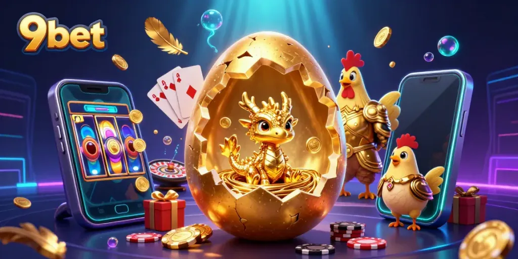 Experience thrilling gameplay at 9bet with the dynamic 3D dragon and casino elements.